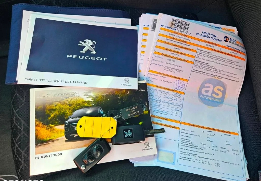 Peugeot 3008 cena 32900 przebieg: 118340, rok produkcji 2016 z Sochaczew małe 379